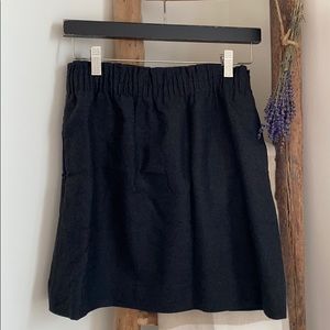 Charcoal grey wool J. Crew miniskirt.